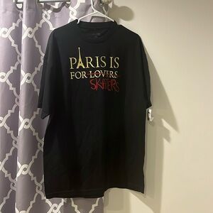 Fly Society Paris Is For Lovers Skaters Skateboard Black T Shirt Mens Size Large